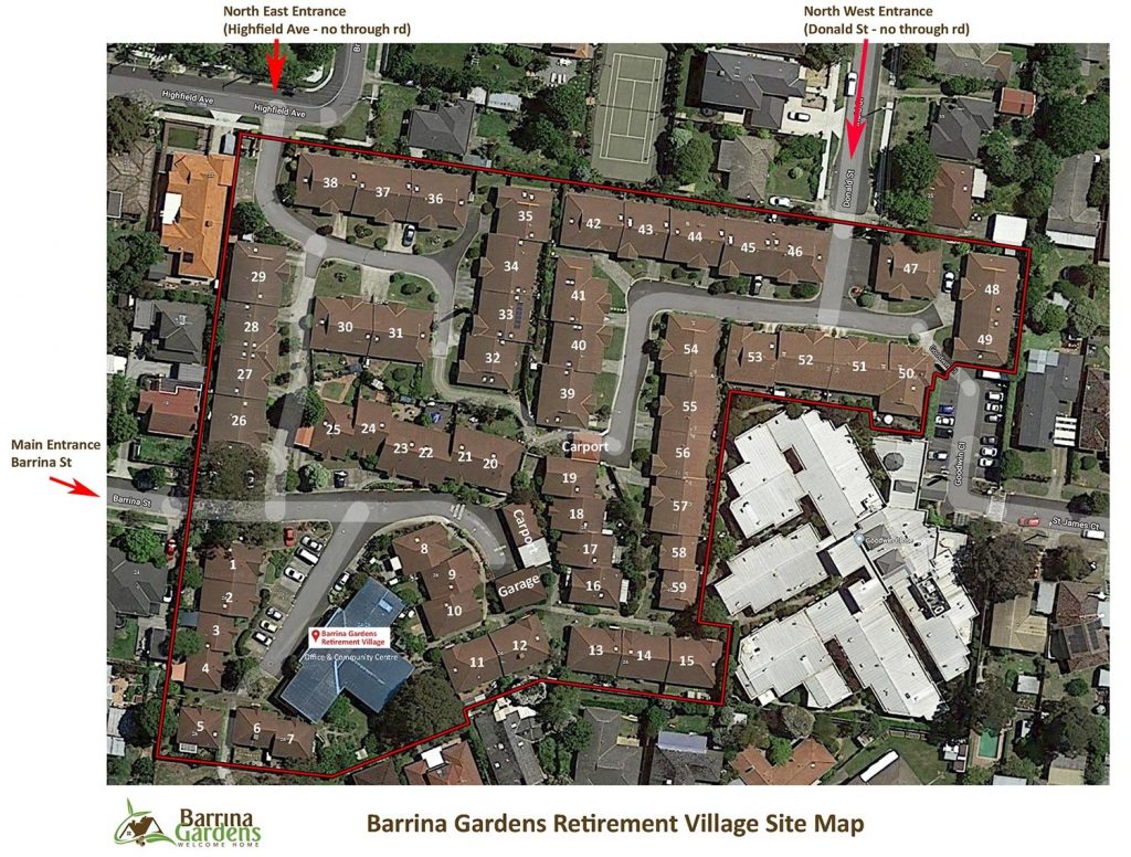 Barrina Gardens village site plan
